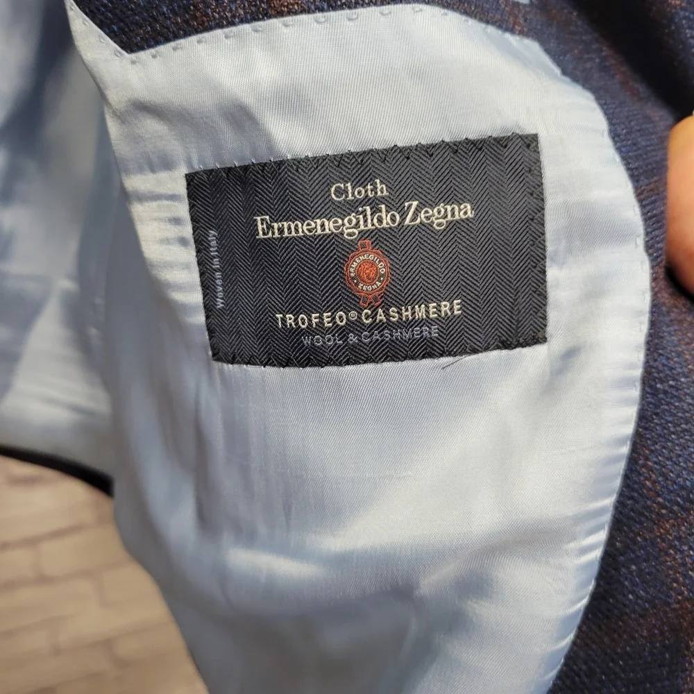 Ermenegildo Zegna Trofeo Cashmere Wool Sport Coat Blazer 51R‎ Old Money Luxury